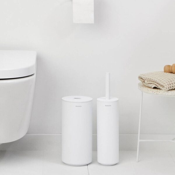 Комплект аксесоари за тоалетна Brabantia MindSet Mineral Fresh White 3 части - Technomani