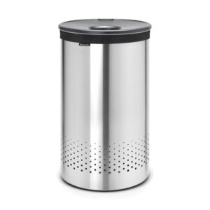 Кош за пране Brabantia 60L, Matt Steel, пластмасов капак - Technomani