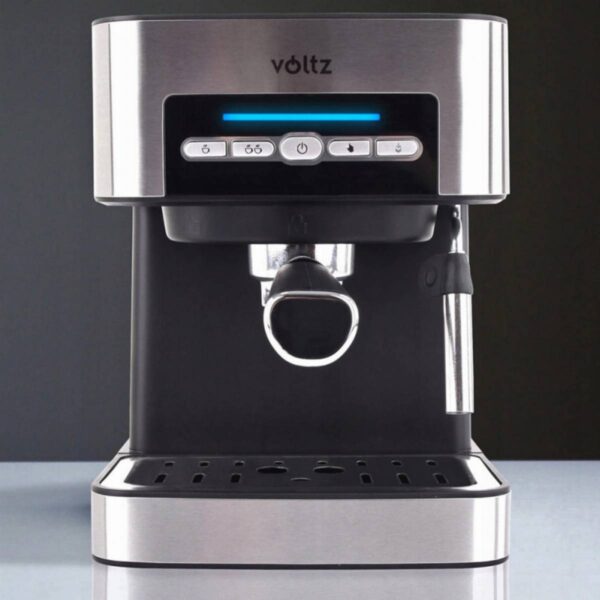 Еспресо машина Voltz V51171C, 850W, 20 bar, 1.2 литра, 3 функции, 2 цедки, Инокс - Technomani