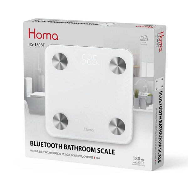 Везна HOMA HS-180BT електронна, анализатор, Bluetooth, 180kg - Technomani