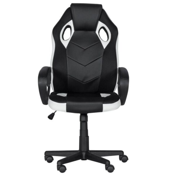 Геймърски стол Carmen 7601 - черен-бял - Technomani