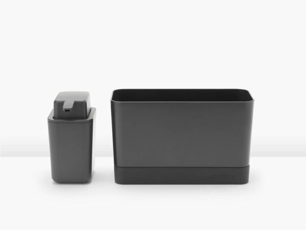 Органайзер за мивка с дозатор за течен сапун Brabantia SinkSide Dark Grey - Technomani