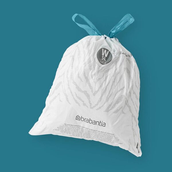 Торба за кош Brabantia PerfectFit NewIcon размер W, 5L, 10 броя, ролка - Technomani