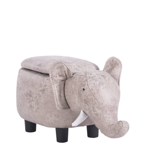 Детска табуретка с ракла - сив слон - Technomani