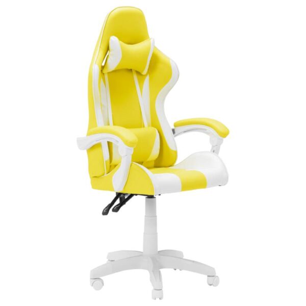 Геймърски стол Carmen 6311 - бял - жълт - Technomani