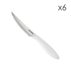 Комплект ножове за стек Tescoma Presto 12cm, 6 броя, бял - Technomani