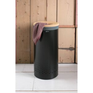 Кош за пране Brabantia 35L, Black, корков капак - Technomani