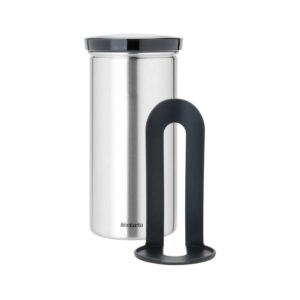 Буркан Brabantia за 18 броя кафе-капсули, Matt Steel Fingerprint Proof, Grey Lid - Technomani