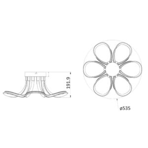 LED плафон Line 40W, IP20, 3000 K - Technomani