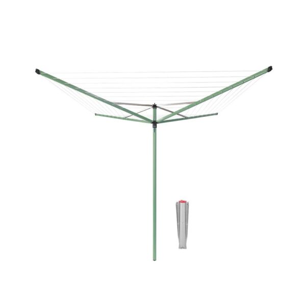 Външен простор Brabantia Topspinner 50m, метален шип за вкопаване, Leaf Green - Technomani