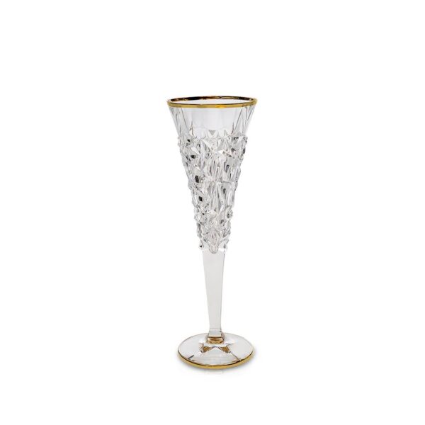 Чаша за шампанско Bohemia 1845 Glacier Gold 200ml, 6 броя - Technomani