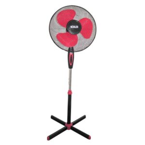 Вентилатор 16''Muhler FM-5071 стоящ, черно+червено - Technomani