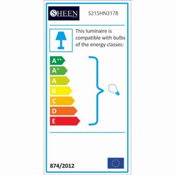 Полилей Sheen 521SHN3178, 124х30 см, Метално тяло, IP20, E27, Черен/златист - Technomani