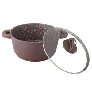 Тенджера Muhler Mia MR-2449M 24x11.5cm, 4.4L, шоколад, лят алуминий - Technomani