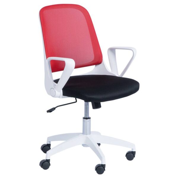 Работен офис стол Carmen 7033 - червено - черен - Technomani