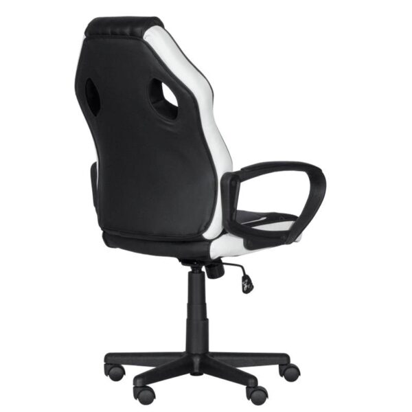 Геймърски стол Carmen 7601 - черен-бял - Technomani