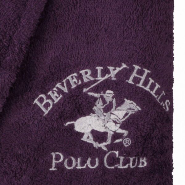 Халат за баня Beverly Hills Polo Club 355BHP1710, 100% памук, плътност 360 гр/м2, Размер: XS/S, Лилав - Technomani