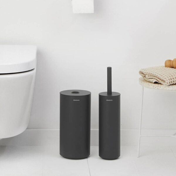 Комплект аксесоари за тоалетна Brabantia MindSet Mineral Infinite Grey 3 части - Technomani