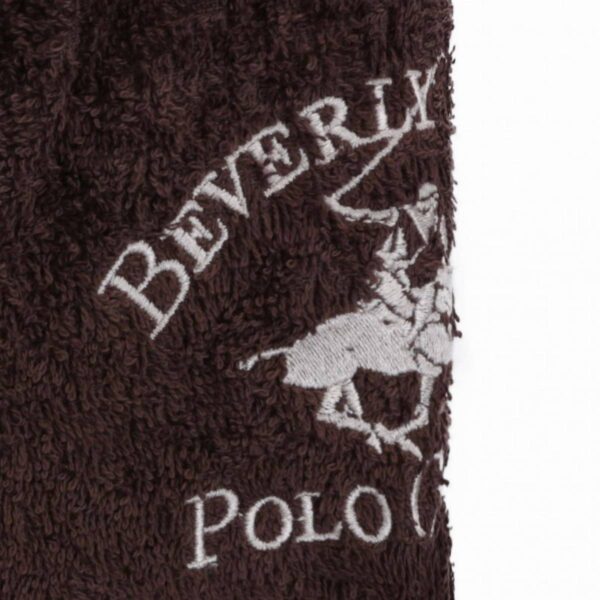 Халат за баня Beverly Hills Polo Club 355BHP1703, 100% памук, плътност 360 гр/м2, Размер: S/M, Кафяв - Technomani