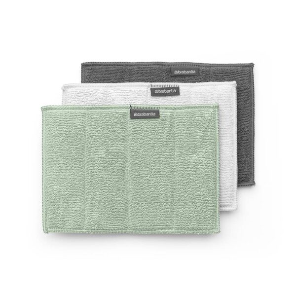 Комплект кърпи микрофибърни Brabantia SinkSide Dark Grey/Light Grey/Jade Green 3 броя - Technomani