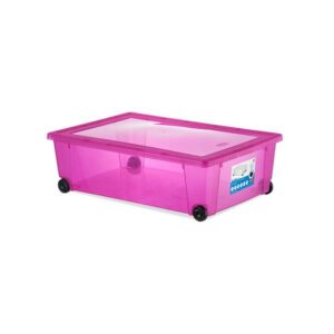 Универсална кутия Stefanplast Rollbox с колелца, розова - Technomani