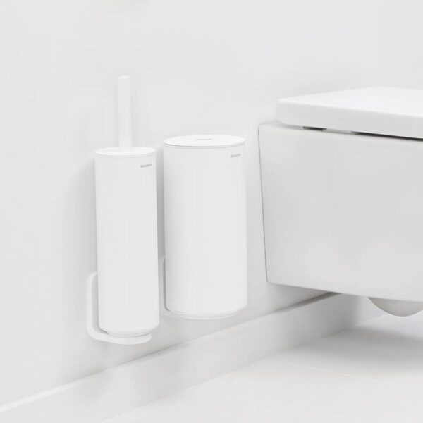 Комплект аксесоари за тоалетна Brabantia MindSet Mineral Fresh White 3 части - Technomani