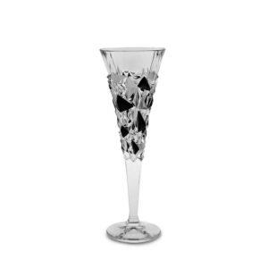 Чаша за шампанско Bohemia 1845 Glacier Matt Fond and Black Lister 200ml, 6 броя - Technomani