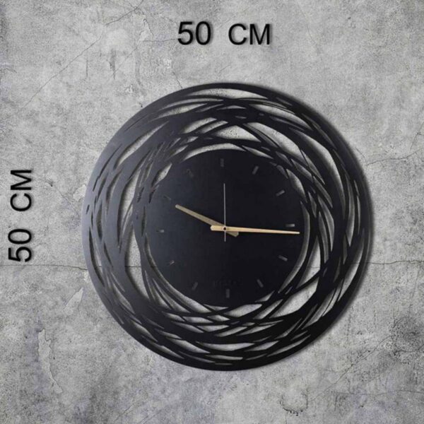 Стенен часовник Bystag 805BSG1111, 50х50 см, Метал, Черен - Technomani