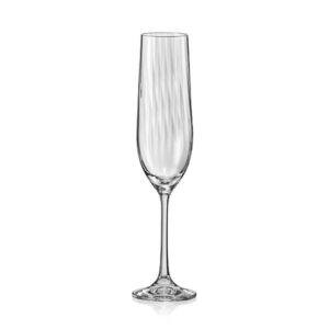 Чаша за шампанско Bohemia Royal Waterfall 190ml, 6 броя - Technomani