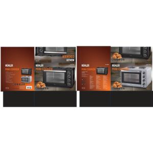 Печка готварска малка Muhler MN-3809 N Печка готварска малка Muhler MN-3809 N, черна - Technomani