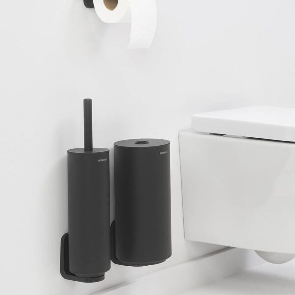 Комплект аксесоари за тоалетна Brabantia MindSet Mineral Infinite Grey 3 части - Technomani