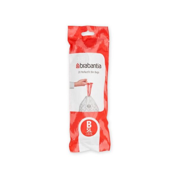 Торба за кош Brabantia PerfectFit Slide/Paper Bin размер B, 5L, 20 броя, ролка - Technomani