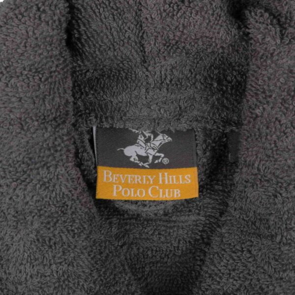 Халат за баня Beverly Hills Polo Club 355BHP1723, 100% памук, плътност 360 гр/м2, Размер: S/M, Сив - Technomani