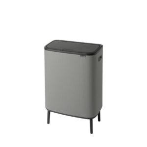 Кош за смет Brabantia Bo Touch Hi 60L, Mineral Concrete Grey - Technomani