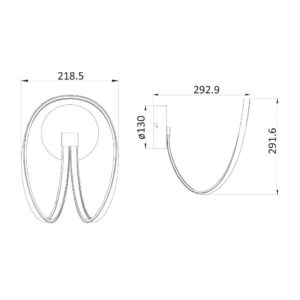 LED аплик Line за стена 20W, IP20, 3000 K - Technomani