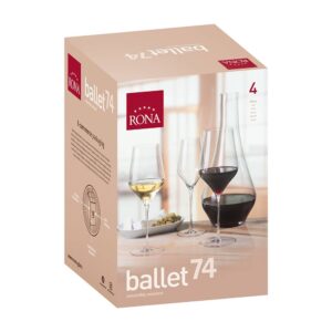 Чаша за вино Rona Ballet 7457 740ml, 4 броя - Technomani