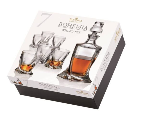 Комплект за уиски Bohemia Royal & Crystalite Quadro 7 части - Technomani