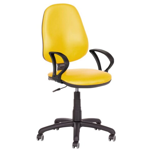 Офис стол Polo (с подлакътници) - жълт - Technomani