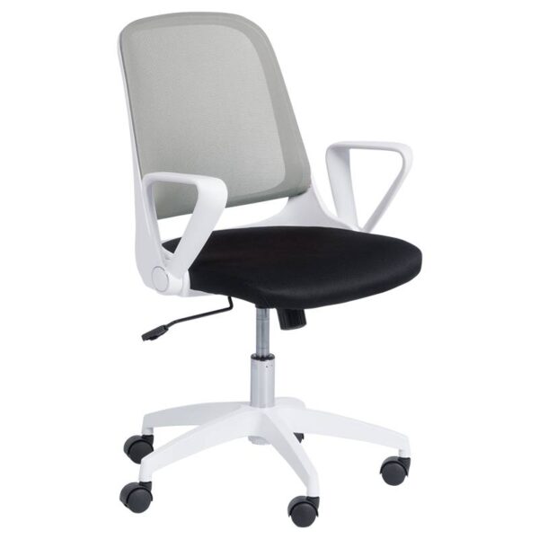 Работен офис стол Carmen 7033 - светло сиво - черен  - Technomani