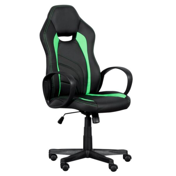 Геймърски стол Carmen 7525 - черно-зелен - Technomani