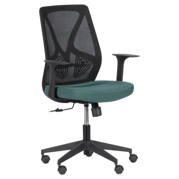 Работен офис стол Carmen 7568 - черен - зелен - Technomani