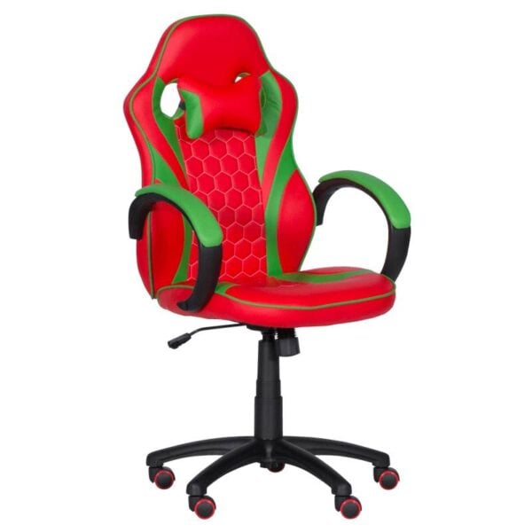 Геймърски стол Carmen 6304 - червено-зелен - Technomani