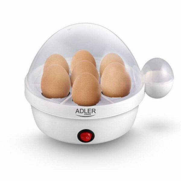 Яйцеварка Adler AD 4459, 450W, За 7 яйца, Автоматично икзлючване със сигнал, Бял - Technomani