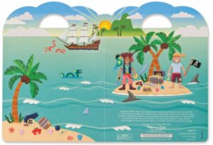 Melissa & Doug – Книжка със стикери за многократна употреба – Пиратски кораб  - Technomani