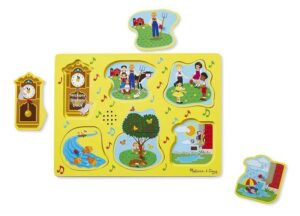 Melissa & Doug – Дървен музикален пъзел с дръжки – Рими  - Technomani