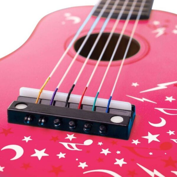 Bijgjigs – Детска дървена китара в розов цвят  - Technomani