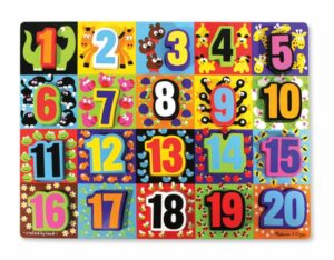 Melissa & Doug – Дървен пъзел с големи фигури – Цифри Melissa & Doug – Дървен пъзел с големи фигури – Цифри - Technomani