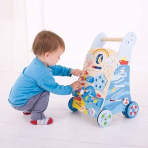Bigjigs – Дървен уокър – Проходилка с активности 6 в 1 – Море Bigjigs – Дървен уокър – Проходилка с активности 6 в 1 – Море - Technomani