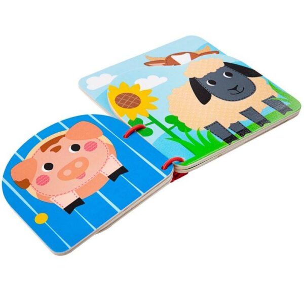 Bigjigs – Дървена бебешка книжка – Ферма - Technomani