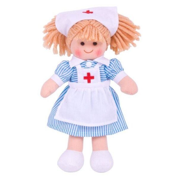 Bigjigs – Детска кукла – Медицинската сестра Нанси – 25 см - Technomani